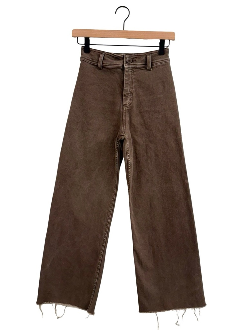 Miou Muse Brown Wide-Leg Jeans